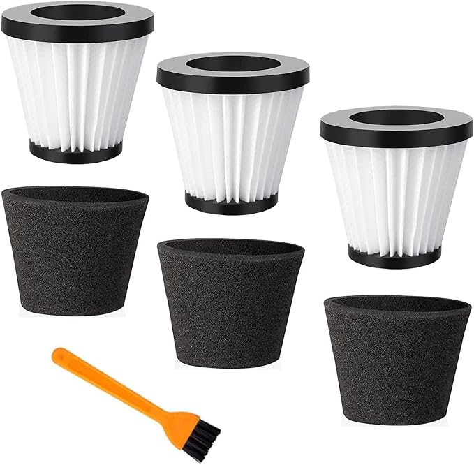 Replacement Scorpion Handheld Vacuum Cleaner Filter with Brush Compatible with Dirt Devil Scorpion Handheld Vacuum Cleaner Style F117, Compare to Parts AD40117 (3Pack)