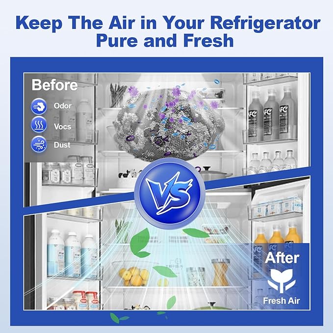 LT120F Refrigerator Air Filter Fit for LG Refrigerator Air Filter Replacement, Replacement for LT120F, ADQ73214404, 9918, 46-9918, ADQ73214402, ADQ73334008, ADQ73214403 (6 Pack)