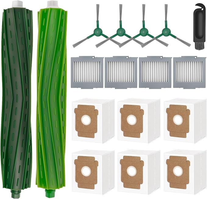 Chuancheng Max 705 Vac Replacement Parts for iRobot roomba Plus 504 Vac Vacuum Cleaner, Accessories Parts with 6 Dust Bags, 4 Filters, 4 Side Brush, 2 Main Brushes,1 Cleaning Tool (Not for Combo)