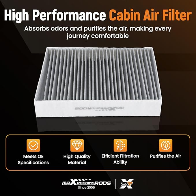 maXpeedingrods CF11472 Cabin Air Filter for BMW 228i, 228i xDrive, 230i, 230i xDrive, 320i, 320i xDrive, 328d, 328d xDrive, 330i, 340i xDrive, 430i xDrive, 440i, ActiveHybrid, 3M2, M3, M