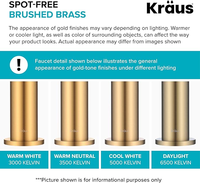 KRAUS Purita 100% Lead-Free Kitchen Water Filter Faucet in Brushed Brass, FF-100BB