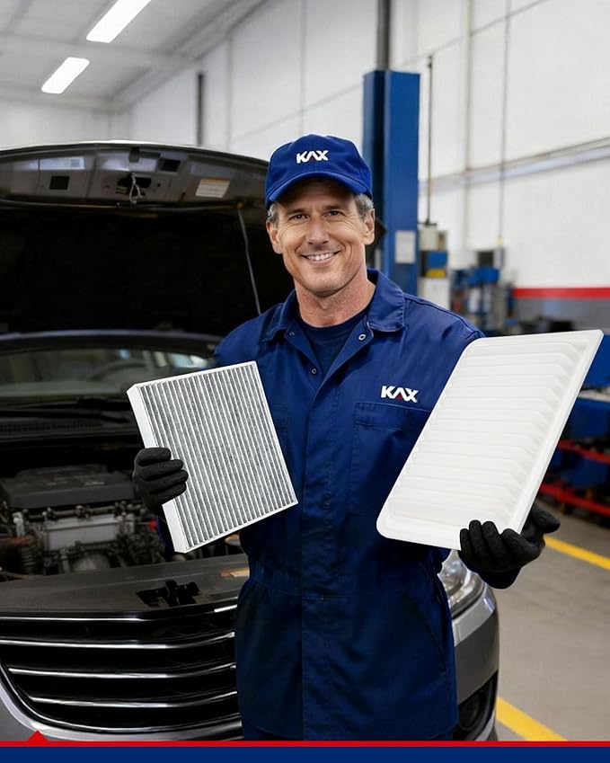 KAX Engine & Cabin Air Filter Kit, Replacement for Toyota Camry 2007-2009 2.4L, 2010-2017 2.5L, Venza 2009-2015 2.7L, Replace# CA10171 CF10285