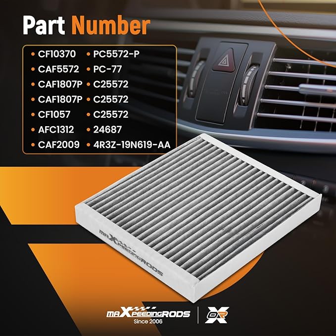 maXpeedingrods CF10370 Cabin Air Filter for Ford Mustang 2005-2014, Replacement Cabin Air Filters for CF10370, CAF5572, 4R3Z-19N619-AA