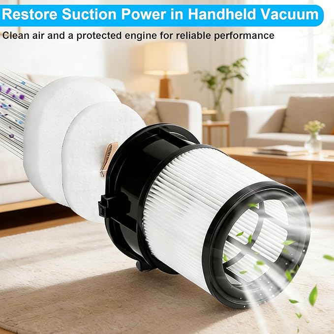 IP3251 IP3253 Filter for Shark PowerDetect Clean & Empty Cordless Stick Vacuum with Auto-Empty System, Complete Shark Filter Replacement compatible with IP3150, IP3251, IP3253, IP3124, IP3256, IP3251C