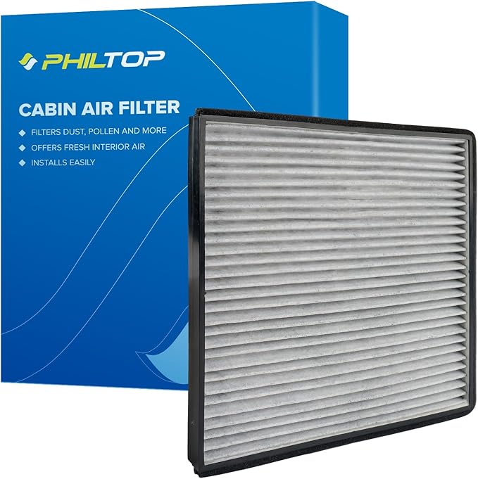 PHILTOP Cabin Air Filter w/Activated Carbon, Compatible with CF12155 Volvo XC90 2016-2026, XC60 2018-2025, S60 2019-2025, V90 2018-2021, Filter Up Dust Pollen Odor