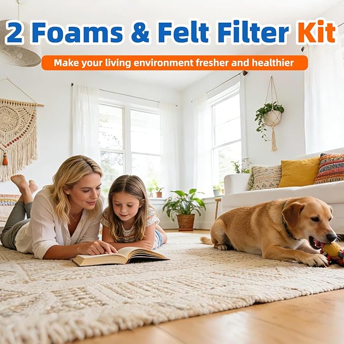 ZU560 ZU561 UV730 Filter Replacement for Shark Navigator Zero-M Lift-Away Speed Upright Vacuum ZU562 ZU572 UV650 UV725 ZU660 CU530 ZD400 ZD402 ZD201, 2 Foam & Felt Filters
