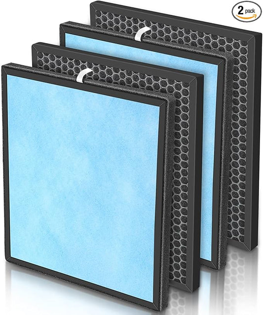 2 Set HSP001 Filter Replacements for HSP001 Smart True HEPA Air Purifier, 4 Stage Filtration of Fine Pre-Filter, Activated Carbon, Cold Catalyst and H13 True HEPA Filter