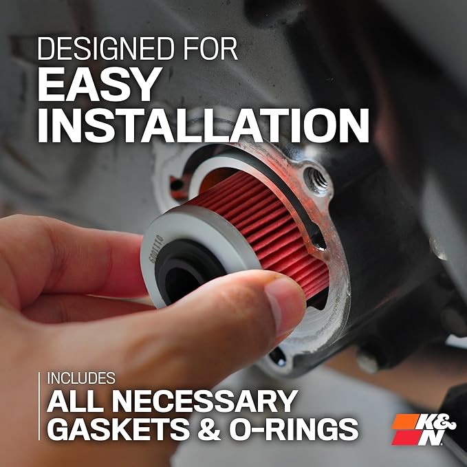 K&N Motorcycle Oil Filter: High Performance, Premium, Designed to be used with Synthetic or Conventional Oils: Fits Select KTM, Husqvarna Vehicles, KN-155