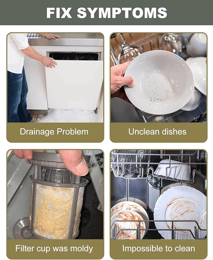 【Upgraded】W10872845 Dishwasher Pump Filter Cup (New Upgrade) Compatible with 8579307 AP6030094 W10056425 W10056426 Fit for Whirl-pool Ken-more Ama-na by puxyblue