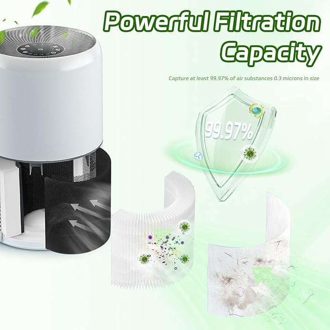 Core 300 Replacement Filter, 2 Pack, H13 Grade True HEPA, Compatible with Levoit Core 300/300-P/300-S Air Purifier