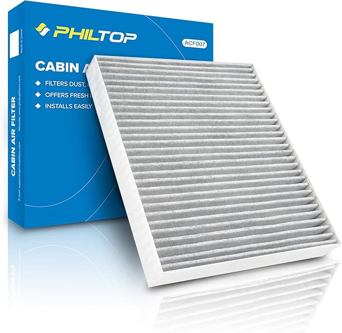 PHILTOP Cabin Air Filter, Replacement for ACF007(CF10743), Armada (2017-2021), Town & Country (2008-2016), Grand Caravan (2008-2020), Premium Cabin Filter with Activated Carbon Airflow