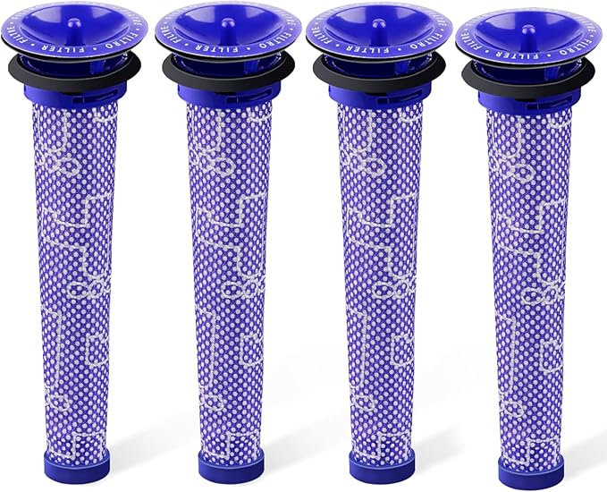 3Pack Replacement Pre Filters for Dyson - Vacuum Filter Compatible Dyson V6 V7 V8 DC59 DC58 Replaces Part 965661 01 (4Pack)