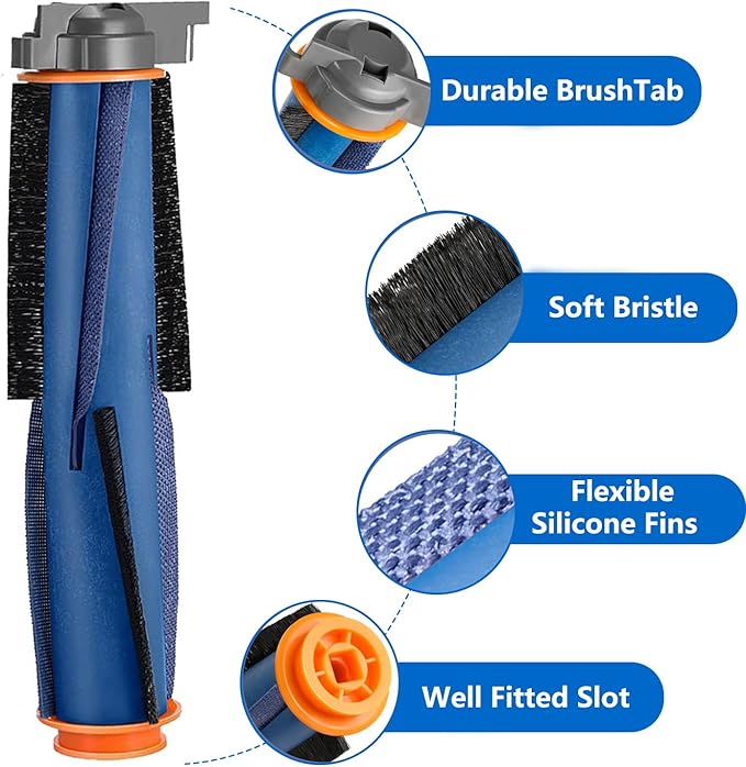 Main Roller Brush for Shark AI AV2511AE, AV2501S, AV2501AE, RV2502AE, RV2520AOUS, AV2510AOUS, RV2310AE, AV2310AE Robotic Vacuum Cleaner Replacement Accessories