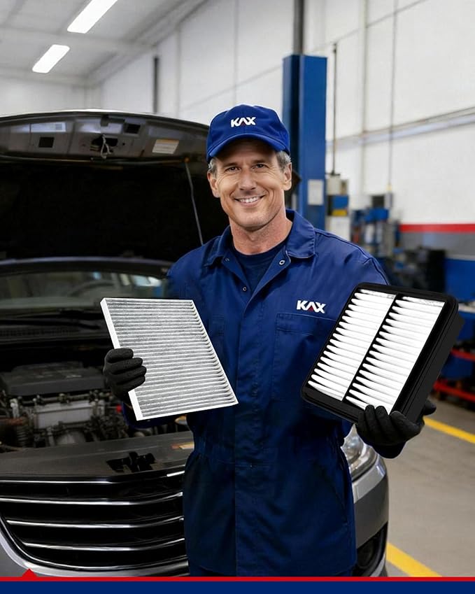 KAX Engine & Cabin Air Filter Kit, Replacement for Kia Forte 2010-2013 2.0L/2.4L, Forte Koup 2010-2013 2.0L/2.4L, Replace# CA10470 CF10709