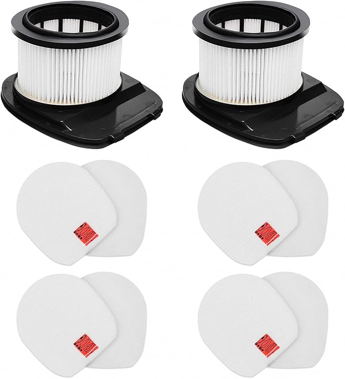 IZ382H IZ377H Filters for Shark IZ382H IZ377H IZ162H IZ362H IZ361H UZ365H WZ440H IZ440H IZ462H IZ482H IZ483H Stick Vacuums, Part XHF161H & 617FJ140, 2 Pack HEPA Filter 4 Pack Foam Kit