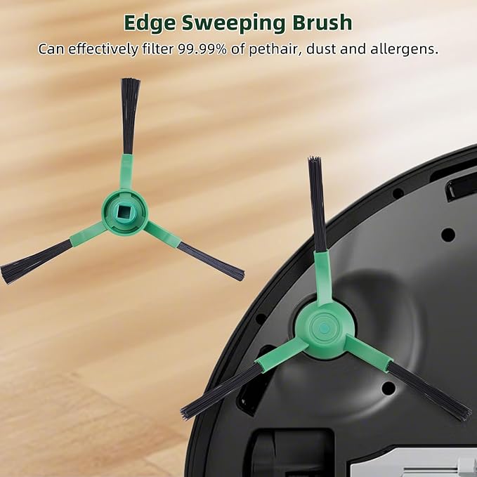 25 Pack Accessories for iRobot Roomba Plus 405 Combo / 505 Combo / 507 Combo Robot Vacuum Cleaner, Replacement Accessories 2 Main Brushes 6 Mop Pads 6 Dust Bag 6 Side Brush 4 Filters 1 Cleaning Brush