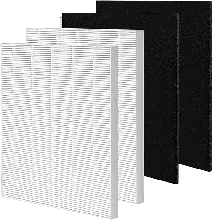 2 Pack D360 filter replacement D3 Filter Compatible with Winix D360 Air Purifier，Replaces for Winix 1712-0101-02, 2 Filters and 4 Activated Carbon pre-filters
