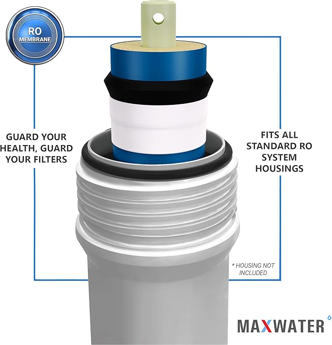 50 GPD Reverse Osmosis RO Membrane Under Sink Drinking Water Filter Purifier System, Universal Fit Replacement Cartridge for FLTMEME50, MC7, WP560018, TW30-1812-50-5 Packs