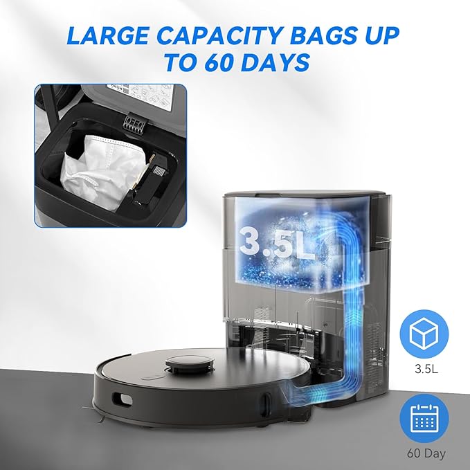Dust Bags for AIRROBO T20+/ T25+/ T30+/ T25+C Robot Vacuum Cleaner, Replacement Vacuum Bags Disposable Bag Airrobo Robot Vacuum Dust Bags Replacement Parts (16 Pack)
