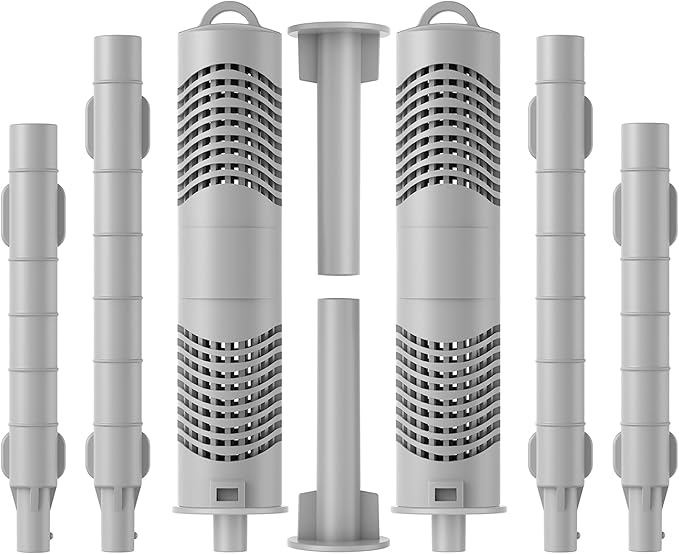 Hot Tub Mineral Silver Ion Cartridge Sticks (2 Gray) for Traditional Spas Care - NOT for Salt/IQ Systems - 8-Month Fresh, Crystal-Clear Water Treatment - Controlled 1.05% Ag+ Release Technology