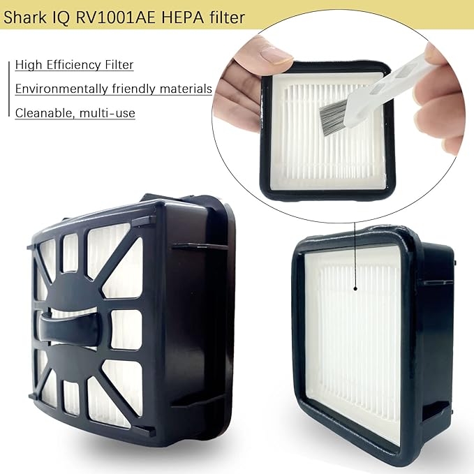 Replacement Parts for Shark IQ RV1001AE, Shark AV911S EZ, AV1010AE RV1000 RV1001 AV970 AV993 AV1002AE UR1000SR UR1005AE Robot Vacuum Cleaner Accessories Kit,Main Brush,Filters,Side Brushes,Pre Filter