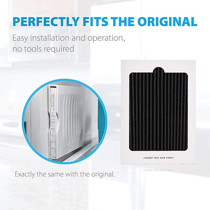 SEISSO Carbon Activated Refrigerator Air Filter Replacement Compatible with Frigidaire and Electrolux 242047801, 242047804, 242061001 (6)