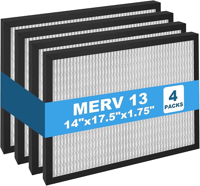 4 Packs 14 x 17.5 x1.75 MERV 13 Replacement Dehumidifier Filter for DR90 & DR120 Dehumidifier Santa Fe Advance90 Advance100 Advance120