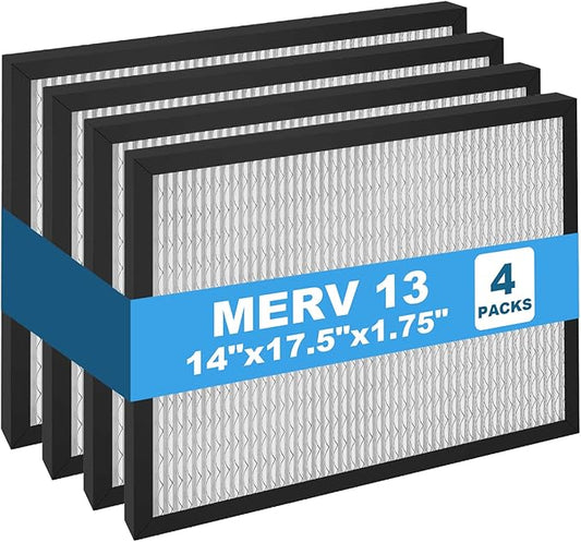 4 Packs 14 x 17.5 x1.75 MERV 13 Replacement Dehumidifier Filter for DR90 & DR120 Dehumidifier Santa Fe Advance90 Advance100 Advance120