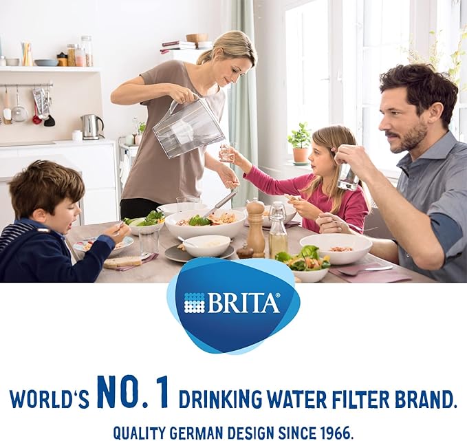 BRITA S0500 Aluna Fridge Water Filter jug for Reduction of Chlorine, limescale and Impuities, White, 2.4 L