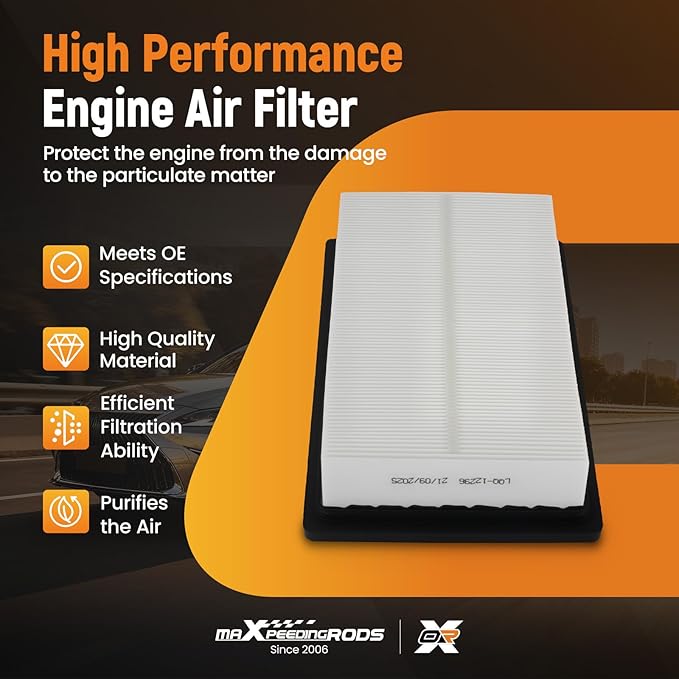 maXpeedingrods CA12296 Engine Air Filter Fit for Hyundai Accent L4 1.6L 2018-2022, for Kia Rio L4 1.6L 2018-2023, Replacement for 28113-H9100, AF5294, XA11571, PA99485