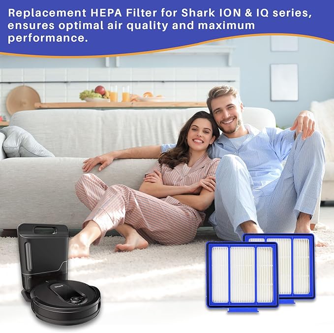 5-Pack HEPA Replacement Filters for Shark RV1001AE ION/IQ/EZ/Rocket/Robot/Pet Series Vacuums Compatible with AV2501AE, AV753, AV910/912S/915S, UR1000SR & More Vacuum Cleaner Parts