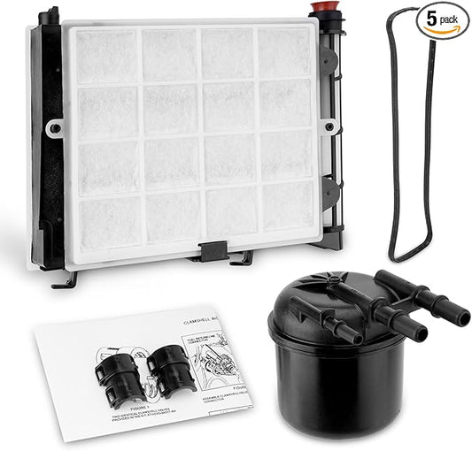 Fuel Filter Element 6.7 Diesel Compatible with 2017-2024 Ford F250 F350 F450 F550 Super Duty 6.7L Powerstroke, Fuel Filter Water Separator Kit Replace# FD-4624 FD-4625 HC3Z-9N184-B HC3Z-9N184-C