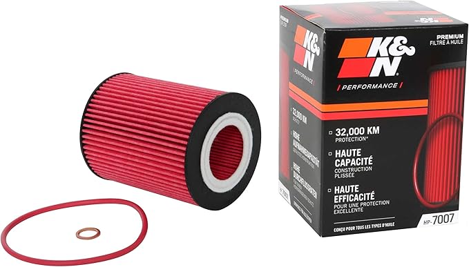 K&N Premium Oil Filter: 20,000 Mile Engine Protection, High Capacity/High Efficiency: Compatible with Select BMW/LAND ROVER/FORD/VOLVO (See Product Description for Select Models), HP-7007