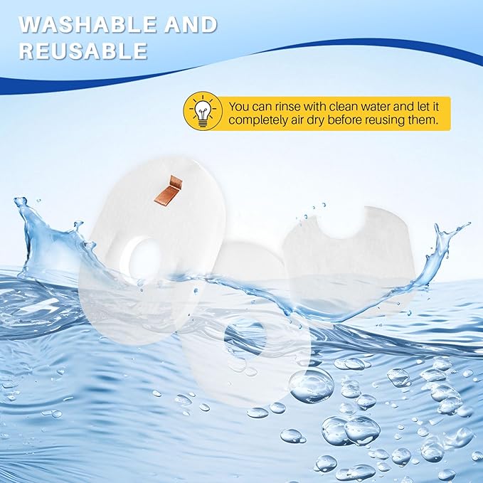 4 Pack Filter Replacement for Shark Rocket Vacuum HV300 HV301 HV300W HV302 HV305 HV310 UV450 Foam & Felt Filter Kit