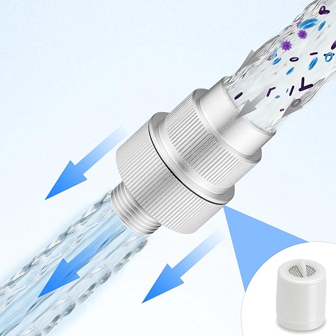 85470 Washing Machine Water Filter, Upgraded Inline 85470 Washing Machine Water Filter Compatible with Most Standard Washers, Leak-Free Aluminum Alloy Design
