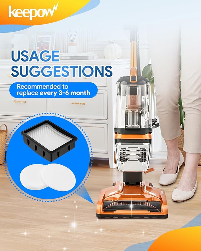 KEEPOW Vacuum Filter Compatible with Kenmore Bagless Upright Vacuum Cleaner Models DU2015 DU2012 K4010 Series, 2+4 Pack