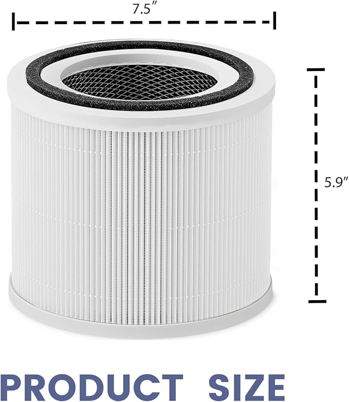 Core 300 Replacement Filter for LEVOIT Core 300, Core 300S and Core 300-P Air Purifier, 3-in-1 True H13 Filter Replacement, Compared to Part # Core 300-RF, White, 2 Pack