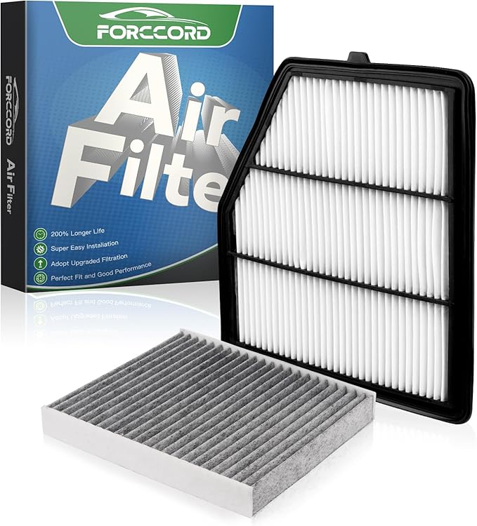 Cabin & Engine Air Filter Fit for Nissan Altima 2026 2025 2024 2023 2022 2021 2020 2019 2.5L Gas Only Activated Carbon Cabin Filter Replacement 272775NA1A CA12551 Car Accessories