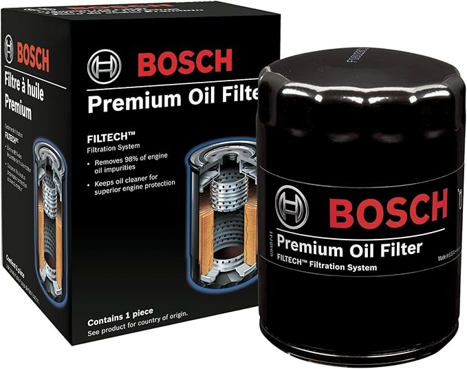 BOSCH 3510 Premium Oil Filter with FILTECH Filtration Technology - Compatible with Select Chevrolet Camaro, C/K Trucks, Express, Suburban; GMC C/K Trucks, G Series Vans, Jimmy + More