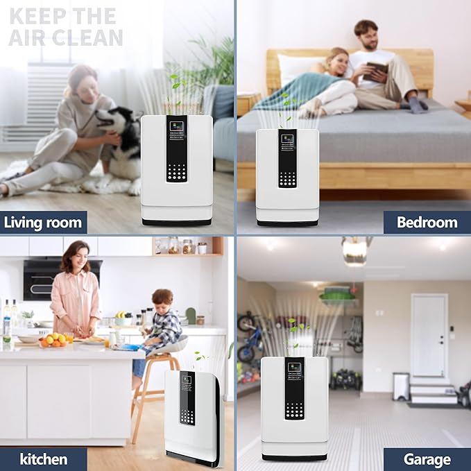2 Sets HSP001 Filter Replacements for HATHASPACE HSP001 Smart Air Purifier, 4 Stage Filtration of H13 True HEPA Filter and Activated Carbon Pre-Filter