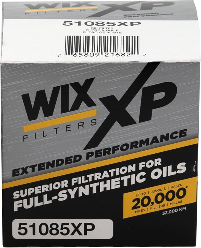 WIX 51085XP WIX XP Oil Filter Replacement, Built for Synthetic Oil - Compatible With Chrysler/Dodge/Jeep Vehicles (91-08), Mitsubishi Eclipse (95-99)