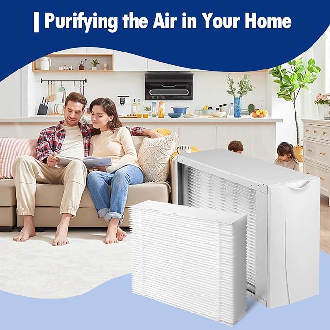 401 Replacement Filter Compatible with AprilAire 2400, Space-Gard 2400 Whole-House Air Purifier, MERV-10 Furnace Filter, 16x25x6 Air Filter, 2 Pack