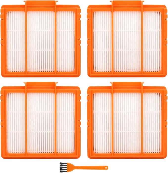 Replacement Filters Compatible with Shark AI AV2501S AV2501AE AV2502AE RV2520AOUS AV2510AOUS AV2511AE RV2610WA RV2610WD Robot Vacuums - 4-Pack