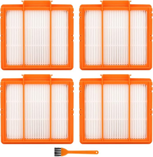 Replacement Filters Compatible with Shark AI AV2501S AV2501AE AV2502AE RV2520AOUS AV2510AOUS AV2511AE RV2610WA RV2610WD Robot Vacuums - 4-Pack