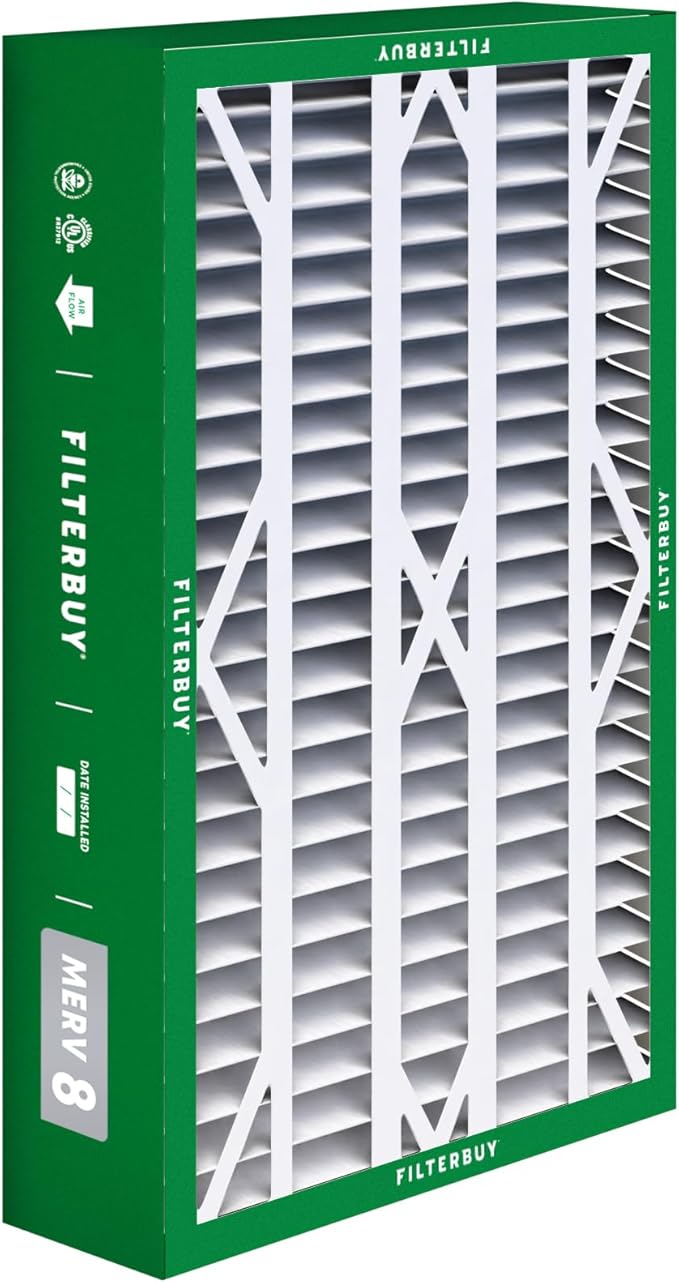 Filterbuy 16x26x5 Air Filter MERV 8 Essential Dust & Allergy Defense (3-Pack), Pleated HVAC AC Furnace Filters for Electro-Air, Emerson, White Rodgers, and More (Actual Size: 16.00 x 25.75 x 4.88)