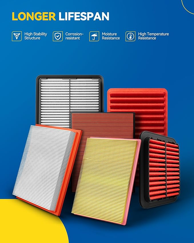 PHILTOP Engine Air Filter, Compatible with CA9007 BMW 325i 2001-2005, 325Ci 2001-2006, Z4 2003-2006, 323i 1999-2000, 328i 1999-2000, 530i 2003, Flexible Panel
