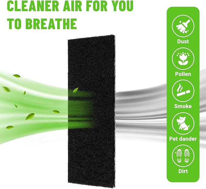 4"x12" Activated Carbon Air Vent Filters for Home, 4" x 10" Dust Control Activated Charcoal Floor Vent Filters Air Filter Freshener for Home Vents to Purify Indoor Air