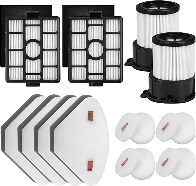 Replacement for Shark IP3251, IP3251C, IP3253, 2 PACK Auto-empty Dock Hepa Filter + 4 PACK Pre-motor Filter Assembly & 2 PACK Handheld Vacuum Post-motor Filter+ 4 PACK Pre-moter Filters