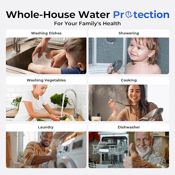 iSpring F3WGB31BPF Whole House Water Filter Replacement Pack, SGS-Tested, Remove up to 99% PFAS, Sediment, Chlorine, Taste & Odor, Up to 12 Months, 4.5” x 10”, Fits WGB31B-PF