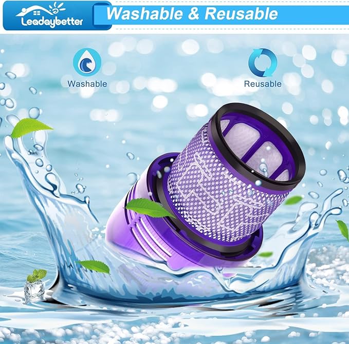 Leadaybetter Filter Replacement for Dyson V11 Animal Extra Torque Drive Complete, V15 V15s Detect Submarine, SV14 SV15 SV17 SV22 SV28 Vacuum, Compare to Part 970013-02, 3 Packs